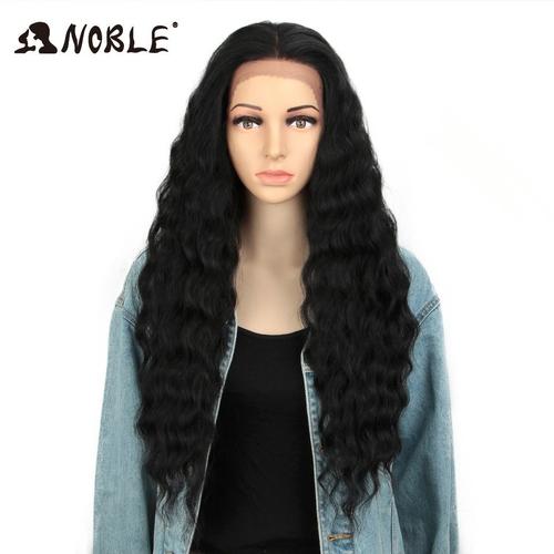 1b - 28 Pouces - Perruque Synthétique Ondulée Longue De 28 Pouces Noble, Perruque Lace Frontal Wig 13x 4, Perruques De Cosplay Pour Femmes De Peau Noire, Perruques Ombre Blondes Résistantes À La Chaleur