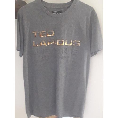 T-Shirt Ted Lapidus Gris Clair / Homme / Taille M / Coton [Neuf]