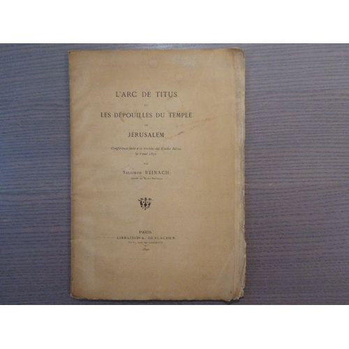 L'arc De Titus Et Les Dépouilles Du Temp