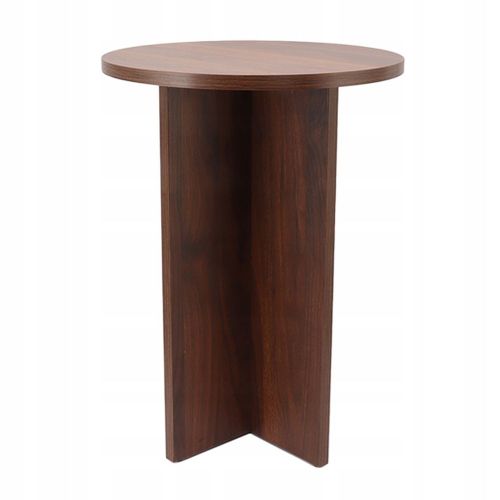 Petite Table Ronde En Bois Massif Antique