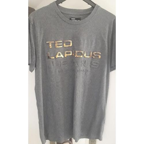 T-Shirt Ted Lapidus Gris Foncé / Homme / Taille M / Coton [Neuf]