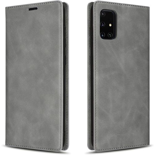 Coque Pour Samsung Galaxy A52/A52s 5g, Coque En Slim Avec Fente Pour Carte Kickstand Flip Cover Samsung Galaxy A52/A52s 5g - Gris