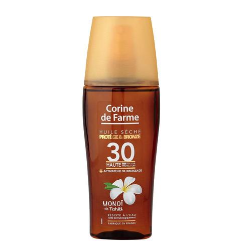 Huile Sèche Protège & Bronze Avec Activateur De Bronzage Spf 30 Haute Protection 150 Ml 