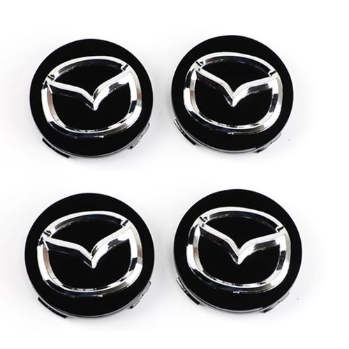 Logo Mazda 56mm Centre De Roue Cache Moyeu Jante Emblème Gris Jantes Insigne Pour Atenza Mx3 Cx3 Cx5 2 3 6 323 - 4pcs