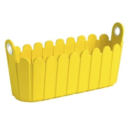 Jardiniere D'extérieur - Jardiniere En Plastique Recyclé - L.38,9 X L.14,8 X H.19,1 Cm - 4,3 Litres - Coloris Jaune - Poetic