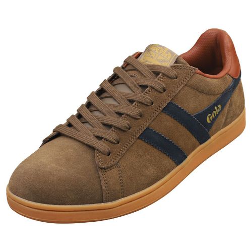 Gola Equipe Ii Chaussures Décontractées En Cuir Marron Foncé Pour Homme - 46