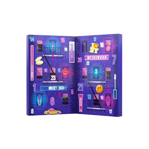 Calendrier De L'avent 2024 Noël  Maybelline New York Avec 24 Essentiels De Maquillage Pour Teint, Yeux, Lèvres Et Ongles Violet