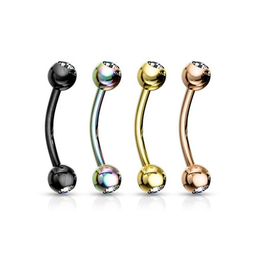 Lot 4 Piercings Arcade Fiby Barre Et Boules Titane Inoxydable Anti Allergique Sourcil Oreille Cartilage Tragus Helix Barbell