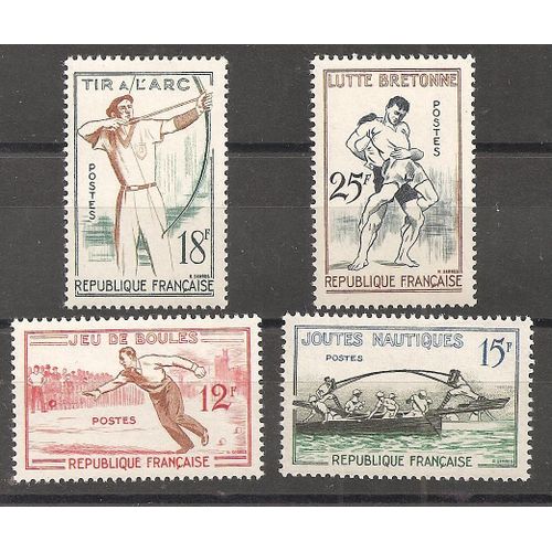 1161 À 1164 (1958) Série Des Jeux Traditionnels N** (Cote 10e) (2135)