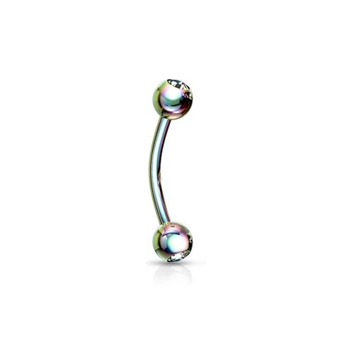 Piercing Arcade Barre Et Boules Titane Inoxydable Anti Allergique Sourcil Oreille Cartilage Tragus Helix Barbell Fiby Multicolore