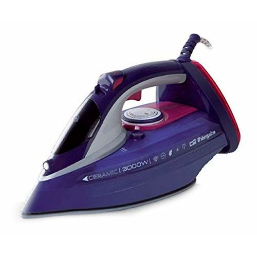 Orbegozo sv3000 lilas rose 3000w fer à vapeur semelle céramique 230g/min 450ml réservoir arrêt automatique