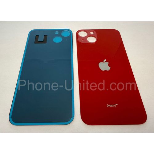 Vitre Arrière Iphone 13 Rouge Logo Ce Adhésif Pre Installe Gros Trous