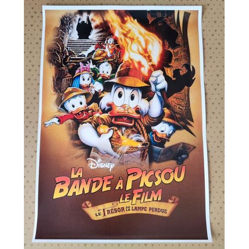 Affiche Du Film D'animation "La Bande À Picsou: Le Trésor De La Lampe Perdue" - 29,7 X 42 Cm
