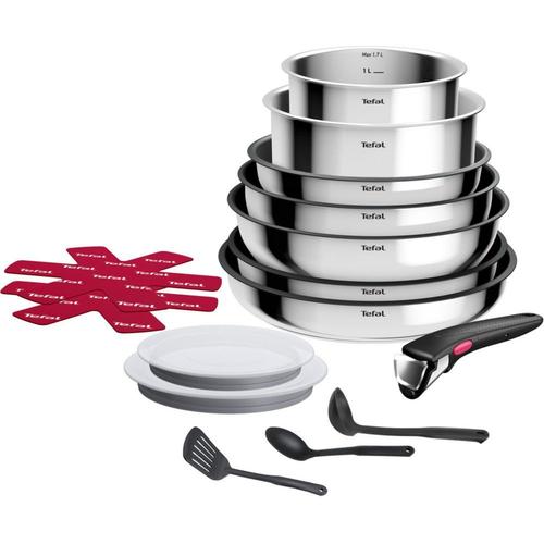 Casserolerie Tefal Ingenio Cook Eat Set Inox 15 Pièces - Casseroles, Poeles Et Ustensiles L881sf04