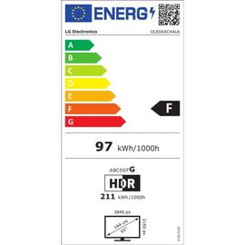 TV OLED Evo LG OLED65C4 164 cm 4K UHD Smart TV 2024 Noir et Brun