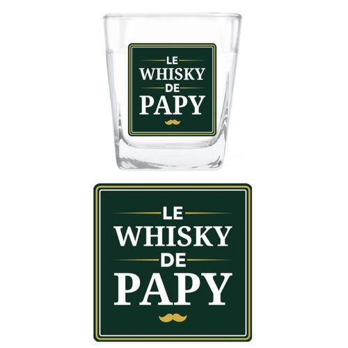 Set Verre À Whisky Et Dessous De Verre Le Whisky De Papy