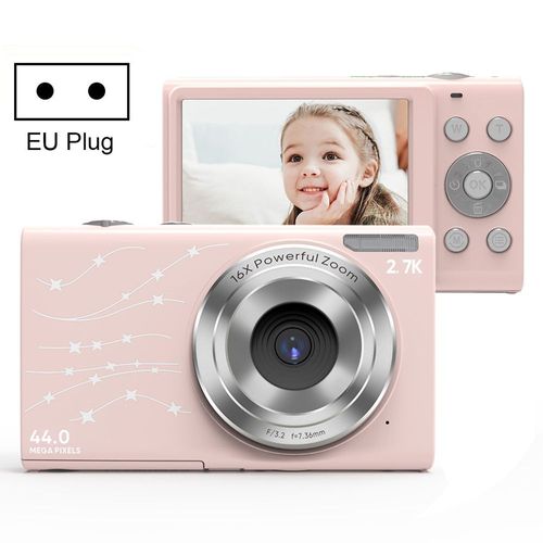 Appareil Photo Numérique Full HD 1080P 2,4 pouces 36MP Zoom 16X Rose YONIS