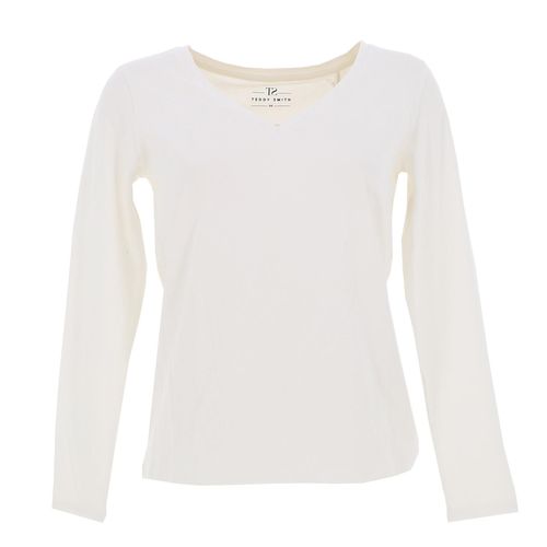 Tee Shirt Manches Longues Teddy Smith T-Miana Ml Ecru