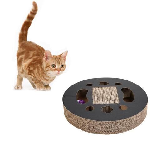 Jouet - Balle Grelot Chat En Carton Ondulé Gratter Jouet Griffe Jouet Formation Chat Animal My58575