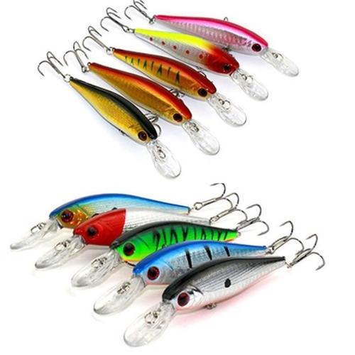 Zzf70721620 Lot 10pcs Kinds Of Fishing Lures Crank Baits Hooks Minnow Baits Tackle Metal Ho B07995