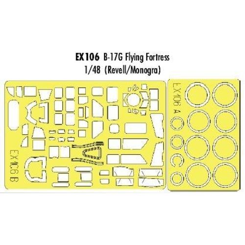 Boeing B-17g Flying Fortress (Pour Maquettes Monogram Et Revell) (Fait À Partir De Bande Jaune De Kabuki Japonais)-Eduard