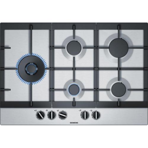 Siemens iQ500 EC7A5SB90 - Table de cuisson au gaz - 5 plaques de cuisson - Niche - largeur : 56 cm - profondeur : 48 cm - acier inoxydable - avec garnitures en acier inoxydable - acier inoxydable