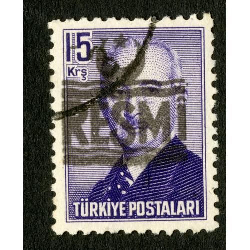 Timbre Oblitéré Turkiye Postalari, 15 Krs