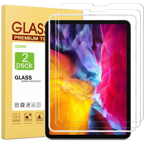 2 Pack Avec Verre Trempé Ipad Air 4 2020(10.9 Pouces) Et Ipad Pro 11 Pouces (2020/2018) Film Protection Écran Ipad Air 4 2020 Et Ipad 11 Cadre D'installation Offert