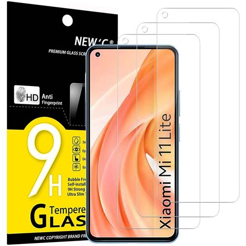 Lot 3 Verre Trempe Xiaomi Mi 11 Lite/Mi 11 Lite 5g Film Protection Ecran Sans Bulles D'air Ultra Resistant (0 33mm Hd Ultra Transparent) Durete 9h Glass