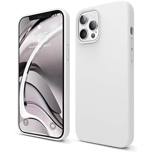 Coque Iphone 12 Pro Max Silicone Liquide Compatible Avec Iphone 12 Pro Max (6 7¿) En Silicone Premium Étui Protection Complète Antichoc À 3 Structure Case Pour Iphone 12 Pro Max (Blanc)