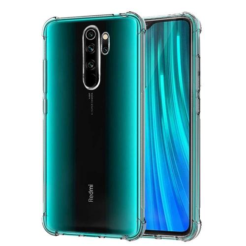 Teleplus Coque Xiaomi Redmi Note 8 Pro En Silicone Protégé Contre Les Impacts Transparent + Verre Couvrant