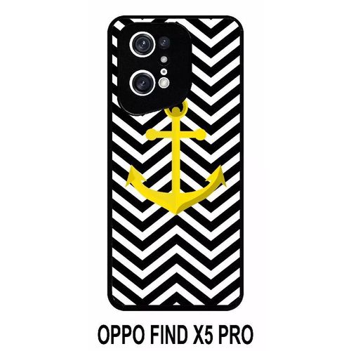 Coque Oppo Find X5 Pro - Ancre - Silicone - Noir