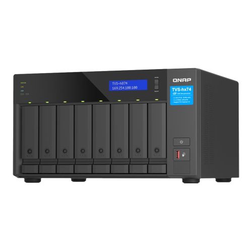 QNAP TVS-H874 - Serveur NAS - 8 Baies - SATA 6Gb/s - RAID JBOD, 0, 1, 5, 6, 10, 50, 60, TM, RAID TP - RAM 32 Go - 2.5 Gigabit Ethernet - iSCSI support