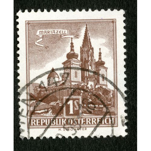 Timbre Oblitéré Republik Osterreich, 1 S, Mariazell, Strohofer