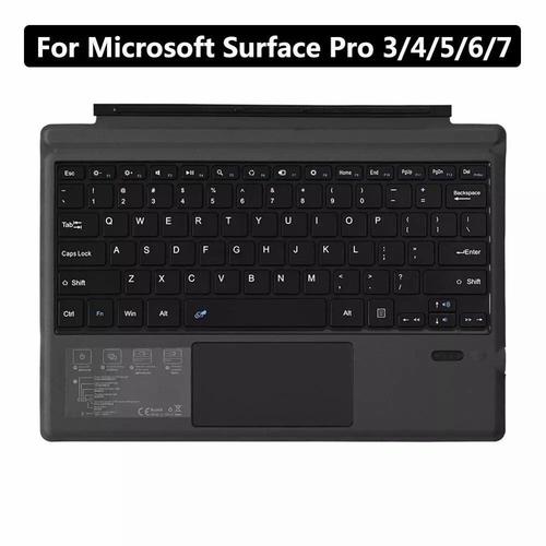 Clavier de jeu haut de gamme pour Microsoft Surface Pro 3/4/5/6/7 tablette sans fil compatible avec Bluetooth 3.0 pour ordinateur portable