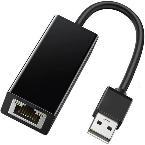 Adaptateur Ethernet USB 2.0 vers 10 100 réseau RJ45 adaptateur filaire LAN compatible avec Nintendo Switch Wii Wii U MacBook Chromebook Windows Mac OS Surface Linux ASIX AX88772A Chipset