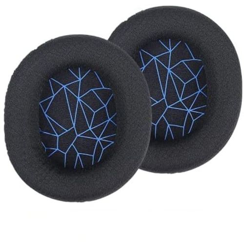 Oreillettes de Remplacement pour Casque SteelSeries Arctis 1 Arctis 3 Arctis 5 Arctis 7 Arctis 9X Arctis Pro Coussinets d'oreille Coussins(Noir+Bleu)