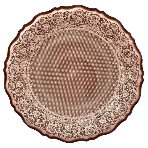 Paris Prix - Lot De 6 Assiettes De Présentation "Mirage" 32cm Rose