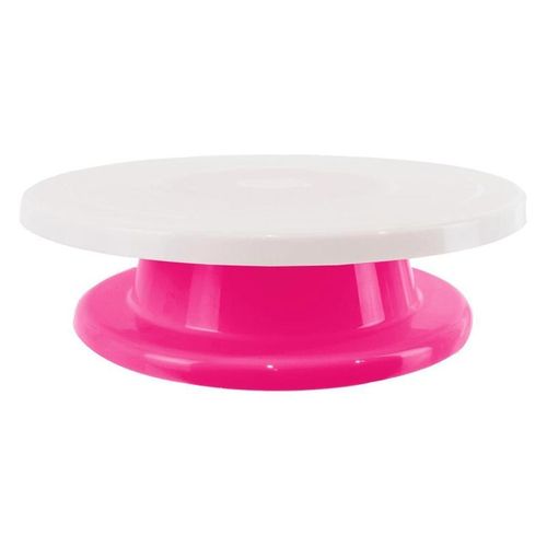 Paris Prix - Plateau Tournant "Gâteaux" 27cm Rose & Blanc