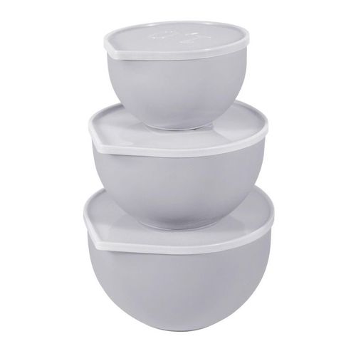 Paris Prix - Lot De 3 Bols Pâtissiers "Couvercles" 24cm Gris