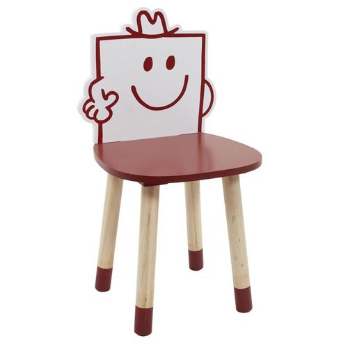 Paris Prix - Chaise Enfant "Monsieur Costaud" 53cm Rouge