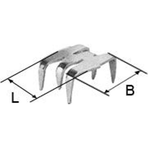 Agrafe réparation taille 3 x 6 pointes pour épaisseur 8 à 10 mm