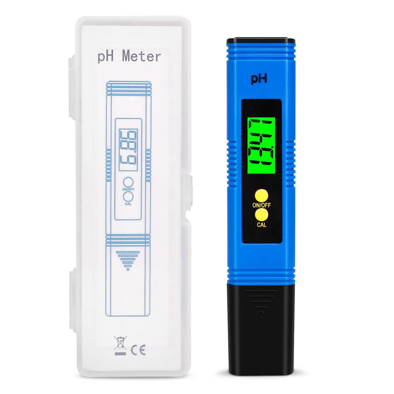 NAOLIU PH Mètre,Testeur PH Électronique,PH Mètre Électronique,Ecran LCD  avec Rétro éclairage,Plage de Testeur de PH 0,00-14,00, PH Mètre Aquarium  avec Auto-Calibration,pour Piscine, L'eau Potable : : Jardin