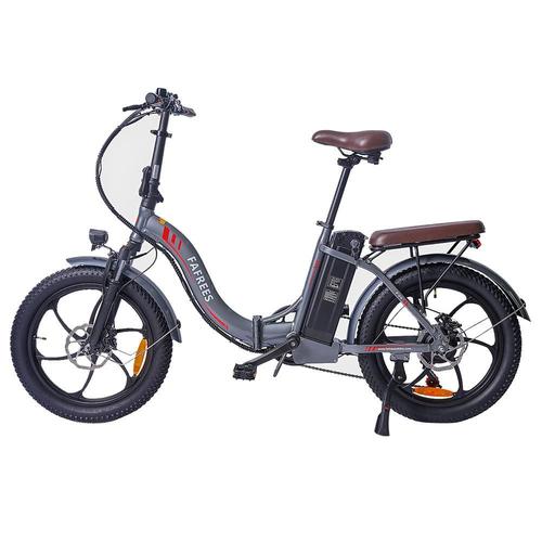 Vélo Électrique Fafrees F20 Pro 20 Pouces Cadre Pliant E-Bike 7 Vitesses Avec Batterie Au Lithium Amovible 18ah - Gris