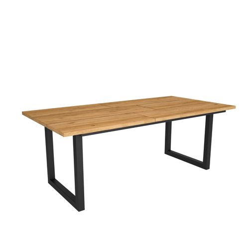 Table À Manger, 10 Personnes, 200, Robuste Et Stable Grâce À Sa Structure Et Aux Pieds Solides, Chêne, Style Industriel