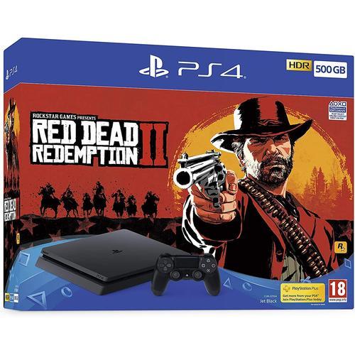 Sony Playstation 4 Slim Red Dead Redemption 2 Bundle 500 Go