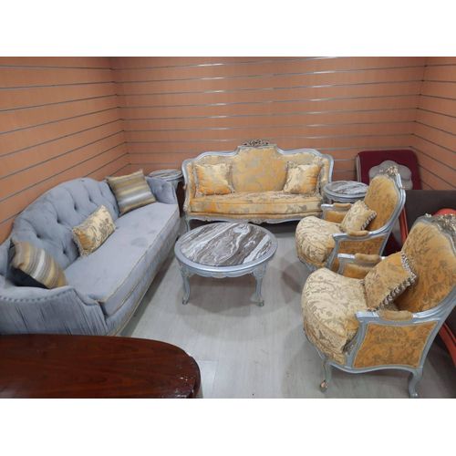 Salon Style Classique Jaune Et Gris