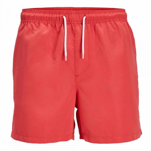 Short De Bain Uni Logo Élastique Cordon De Serrage Homme Jack & Jones