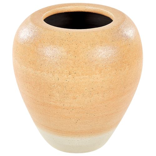 Terre cuite Vase décoratif 34 cm Orange Beige SKIONE