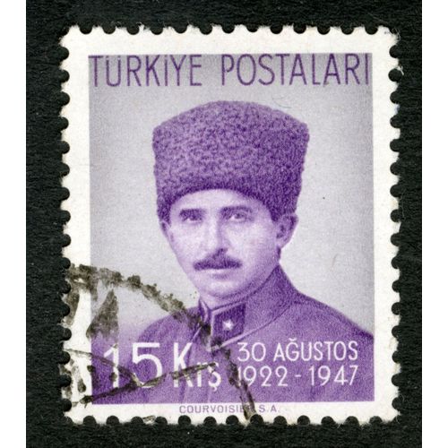 Timbre Oblitéré Turkiye Postalari, 30 Agustos 1922-1947, 15 Krs
